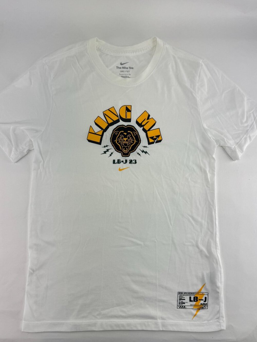 Nike Dri-FIT LeBron James King Me Lion Graphic T-Shirt White Small DB6819